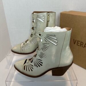 "Mallory" distressed leather cutout boots by Vera Cruz. New from Sundance